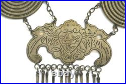 Rare Antique Ceremonial Collar Necklace Early Silver Guizhou Bat Necklace Rare Antique Ceremonial Collar Necklace Early Silver Guizhou Bat Necklace