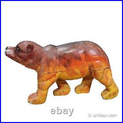 Rare Antique Children Carousel Bear, Germany early 20th Century