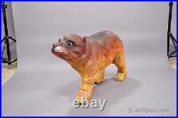 Rare Antique Children Carousel Bear, Germany early 20th Century