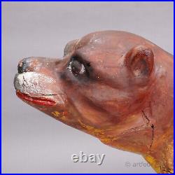 Rare Antique Children Carousel Bear, Germany early 20th Century