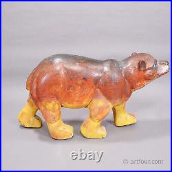 Rare Antique Children Carousel Bear, Germany early 20th Century