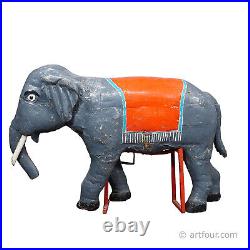 Rare Antique Children Carousel Elefant, Germany early 20th Century