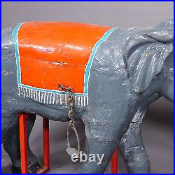 Rare Antique Children Carousel Elefant, Germany early 20th Century