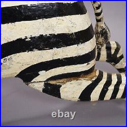 Rare Antique Children Carousel Zebra, Germany early 20th Century