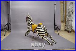 Rare Antique Children Carousel Zebra, Germany early 20th Century