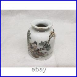 Rare Antique Chinese 1916 Ju Ren Tang Porcelain Scholar Vase Wax Export Seal