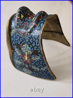 Rare Antique Chinese Cloisonne War Horse Saddle Vintage Enamel