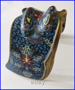 Rare Antique Chinese Cloisonne War Horse Saddle Vintage Enamel