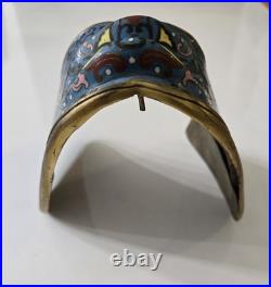 Rare Antique Chinese Cloisonne War Horse Saddle Vintage Enamel Rare Antique Chinese Cloisonne War Horse Saddle Vintage Enamel
