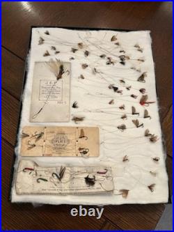 Rare Antique Collection Of Blind Eye Flies Late 1880's Early 1900's 60 + Flies