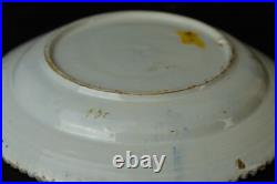 Rare Antique Dutch Delft plate with carved edge early 18th Century, ex museum Rare Antique Dutch Delft plate with carved edge early 18th Century, ex museum