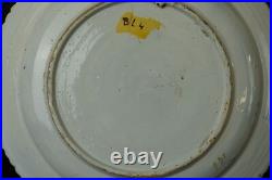 Rare Antique Dutch Delft plate with carved edge early 18th Century, ex museum Rare Antique Dutch Delft plate with carved edge early 18th Century, ex museum