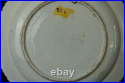Rare Antique Dutch Delft plate with carved edge early 18th Century, ex museum Rare Antique Dutch Delft plate with carved edge early 18th Century, ex museum