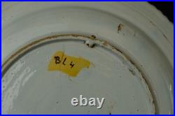 Rare Antique Dutch Delft plate with carved edge early 18th Century, ex museum Rare Antique Dutch Delft plate with carved edge early 18th Century, ex museum