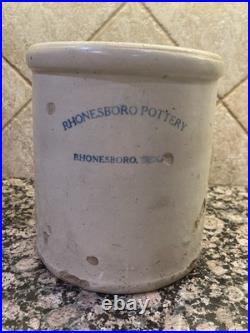 Rare Antique E. TEXAS Rhonesboro Pottery Early 1900-1915 1 Gallon