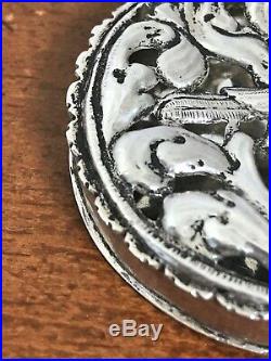 Rare Antique Early 18th Century Continental Silver Vinaigrette / Pomander C. 1700