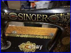 Rare Antique Early 1900 Vintage Singer Wooden Desk Sewing Machine #591099 Rare Antique Early 1900 Vintage Singer Wooden Desk Sewing Machine #591099
