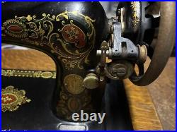 Rare Antique Early 1900 Vintage Singer Wooden Desk Sewing Machine #591099 Rare Antique Early 1900 Vintage Singer Wooden Desk Sewing Machine #591099