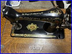 Rare Antique Early 1900 Vintage Singer Wooden Desk Sewing Machine #591099 Rare Antique Early 1900 Vintage Singer Wooden Desk Sewing Machine #591099