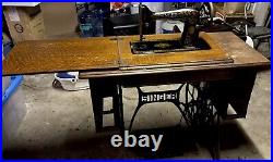 Rare Antique Early 1900 Vintage Singer Wooden Desk Sewing Machine #591099 Rare Antique Early 1900 Vintage Singer Wooden Desk Sewing Machine #591099