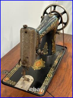 Rare Antique Early 1900 Vintage Singer Wooden Desk Sewing Machine #591099