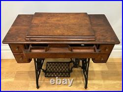 Rare Antique Early 1900 Vintage Singer Wooden Desk Sewing Machine #591099
