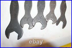 Rare Antique Early 1900's For-A-Ford 5 Piece Wrench Tool Mechanic Ford Car Set