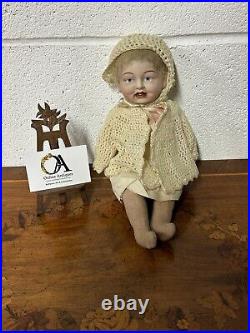 Rare Antique Early 1900's Goss Bisque Head Doll A/F