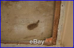 Rare Antique Early 1900's Portrait Oil On Canvas Painting FORBES