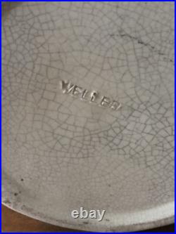 Rare Antique Early 1900's Weller Roma Vase WithFour Panels Flowers 12 Tall