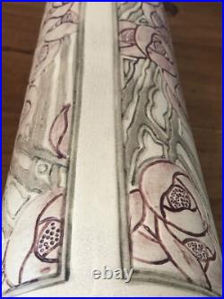 Rare Antique Early 1900's Weller Roma Vase WithFour Panels Flowers 12 Tall