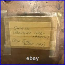 Rare Antique Early 1900s Copper Shield Bought 1940s