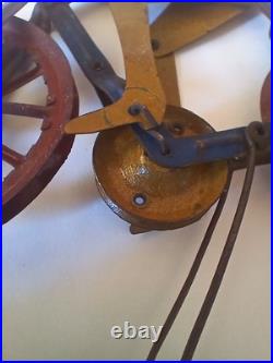 Rare Antique Early 1900s Gilbert Bicycle Racer Balance Tin Toy MOTORCYCLE MIKE