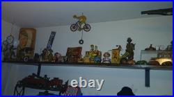 Rare Antique Early 1900s Gilbert Bicycle Racer Balance Tin Toy MOTORCYCLE MIKE