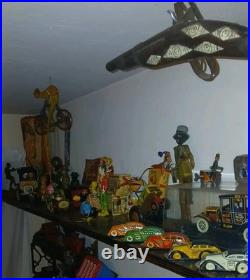 Rare Antique Early 1900s Gilbert Bicycle Racer Balance Tin Toy MOTORCYCLE MIKE