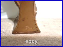 Rare Antique Early 1900s Inscribed Pellier Bronze Maiden Woman with Draped Cloth