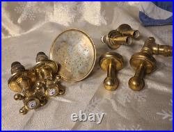 Rare Antique Early 1900s Solid Brass Margot France Plumbing Fixture Shower Lot Rare Antique Early 1900s Solid Brass Margot France Plumbing Fixture Shower Lot
