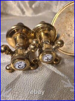 Rare Antique Early 1900s Solid Brass Margot France Plumbing Fixture Shower Lot Rare Antique Early 1900s Solid Brass Margot France Plumbing Fixture Shower Lot