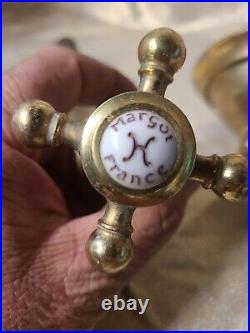 Rare Antique Early 1900s Solid Brass Margot France Plumbing Fixture Shower Lot Rare Antique Early 1900s Solid Brass Margot France Plumbing Fixture Shower Lot