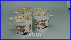 Rare Antique Early 19thC Wedgwood Imari Pattern Porcelain Coffee Cups Set of 5