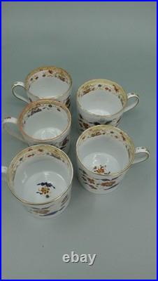 Rare Antique Early 19thC Wedgwood Imari Pattern Porcelain Coffee Cups Set of 5