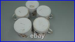 Rare Antique Early 19thC Wedgwood Imari Pattern Porcelain Coffee Cups Set of 5