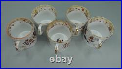 Rare Antique Early 19thC Wedgwood Imari Pattern Porcelain Coffee Cups Set of 5
