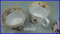 Rare Antique Early 19thC Wedgwood Imari Pattern Porcelain Coffee Cups Set of 5