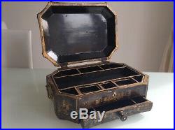 Rare Antique Early 19th Century Chinese Sewing Box / Work Box Collectable