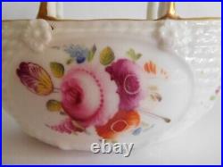 Rare Antique Early 19th Century Spode Floral Porcelain Basket