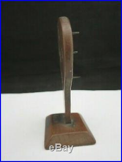 Rare Antique Early 19th Century Wooden Treen Paddle / Bat Shaped Straw Splitter