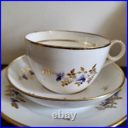 Rare Antique Early 19th Minton England Trio Cup And Saucer Plate
