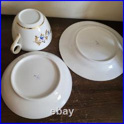 Rare Antique Early 19th Minton England Trio Cup And Saucer Plate