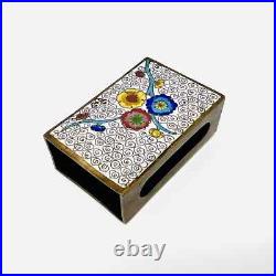 Rare Antique Early 20th Century Chinese Cloisonné Enameled Floral Smoking Set Rare Antique Early 20th Century Chinese Cloisonné Enameled Floral Smoking Set